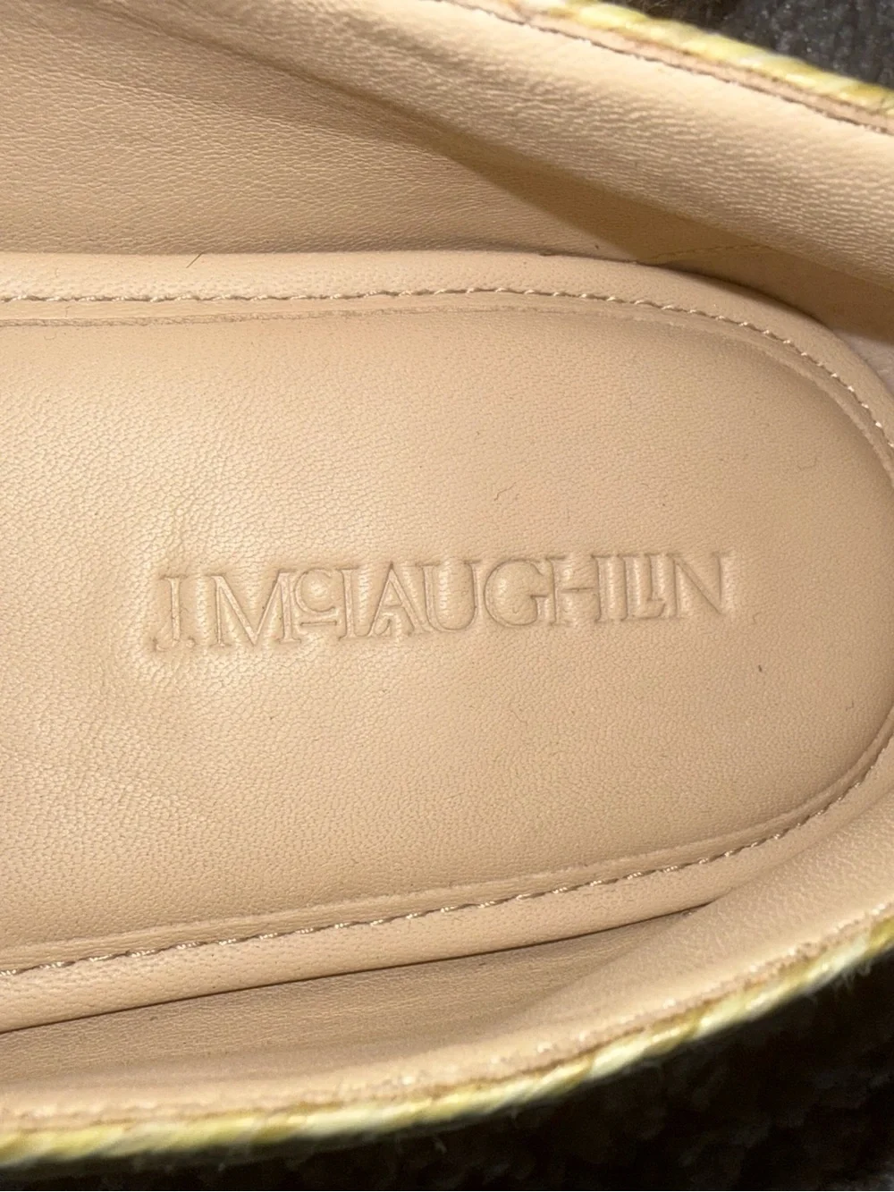 J. McLaughlin Shira Raffia Espadrille Slip On Shoes Natural Size 9
